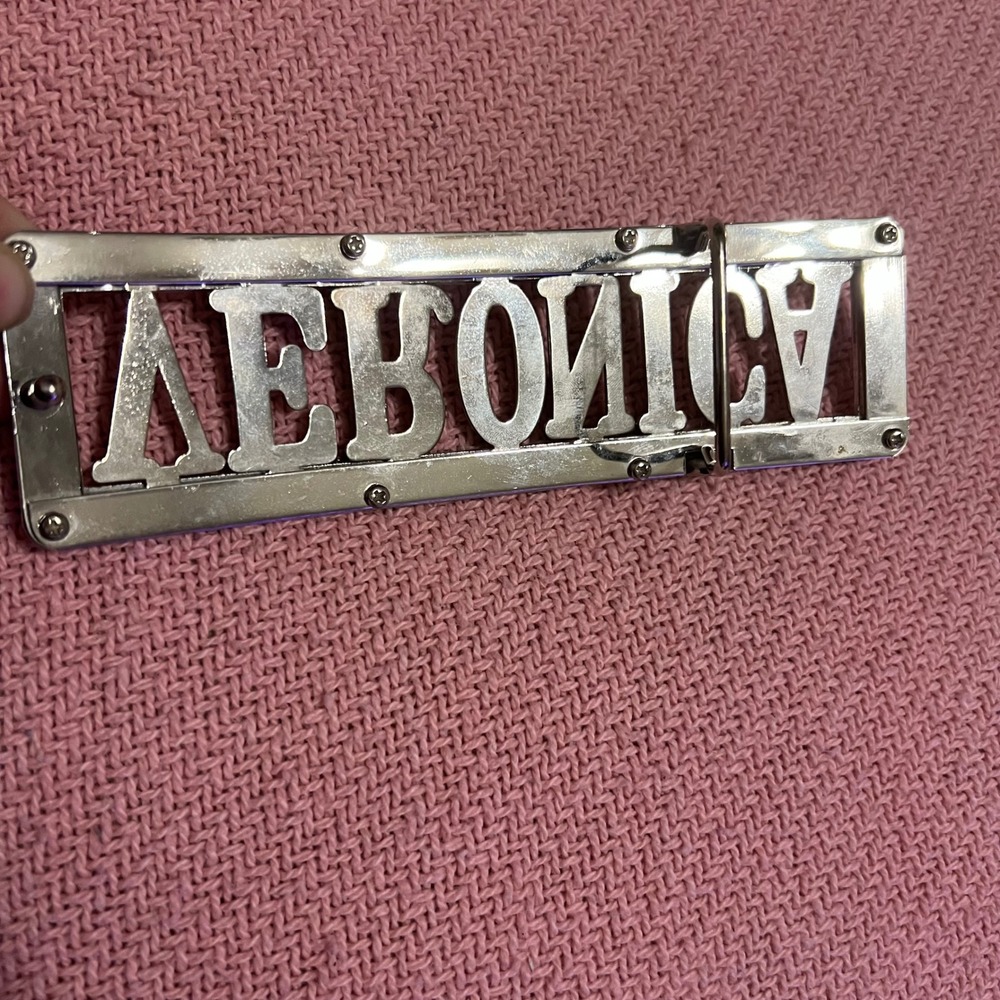 Veronica‎ Silver Rhinestone Belt buckle - Picture 4 of 4